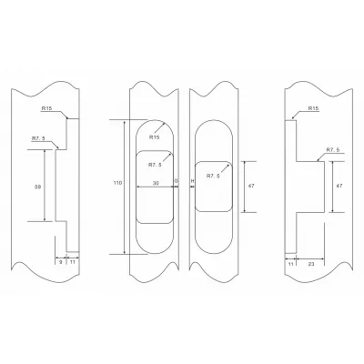 CORONA Скрытая петля CR2.0 BL ЧЕРНЫЙ