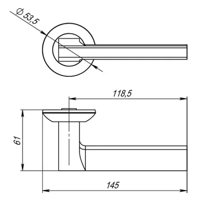 Ручка раздельная BLADE TL WH-19 белый