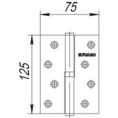 Петля съемная IN5430SR SN правая (413-5 125x75x2,5) мат. никель