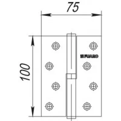 Петля съемная IN4430SR CP правая (413-4 100x75x2,5) хром