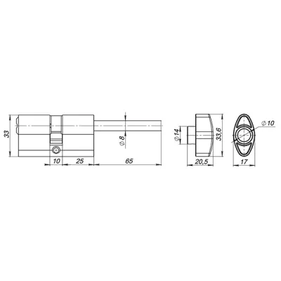 Вертушка на шток цилиндра T.Knob-Z (CB-Z) CP хром