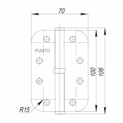 Петля съемная IN4100SR-R14 PN правая (S100113/R14-4R) перл.никель ПОДВЕС