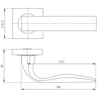 Ручка раздельная K.JK51.EVO (EVO JK) CP-8 хром