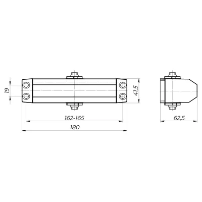 Доводчик дверной DCTR80-140 (TDR-140) 80-140кг BR коричневый