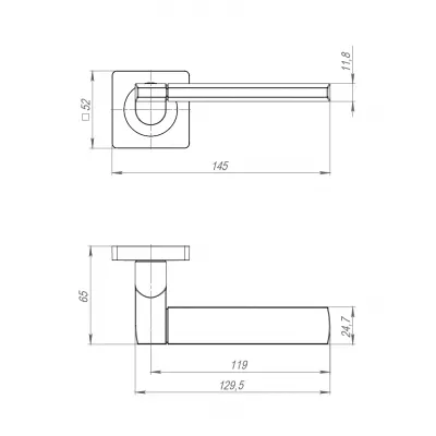 Ручка раздельная K.JK51.LIFT (LIFT JK) SN/CP-3 матовый никель/хром