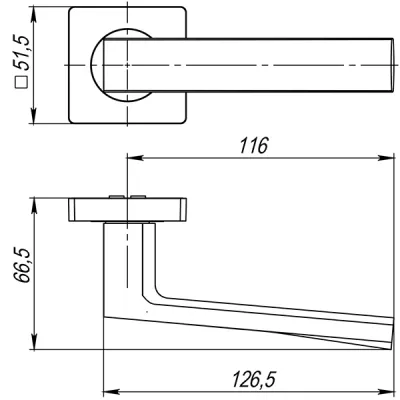 Ручка раздельная K.JK51.ERGO (ERGO JK) BL-24 черный