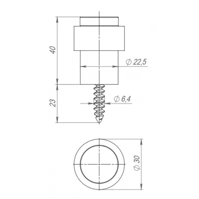 Упор дверной напольный DS-14 AB бронза